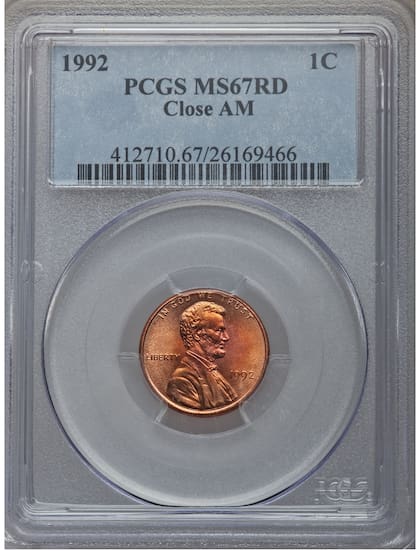 La moneda recibió la calificación MS67RD, uno de los rangos más altos de estado de conservación