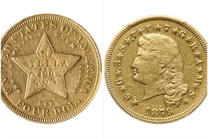 Las monedas de oro de 4 dólares por las que pagan hasta US$2,5 millones