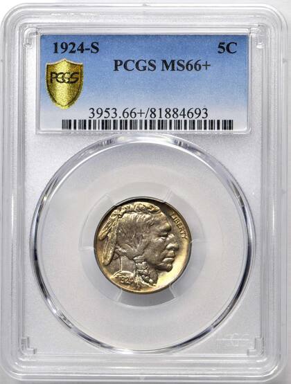 La moneda subastada contaba con la calificación de MS66+