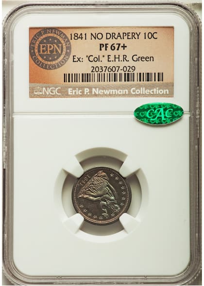 La moneda subastada contaba con la calificación de PF67+ debido a su buen estado de conservación