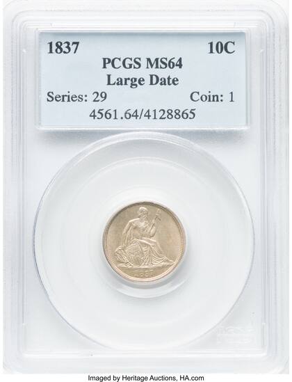 La moneda subastada tenía la clasificación de MS64 por PCGS debido a su estado de conservación