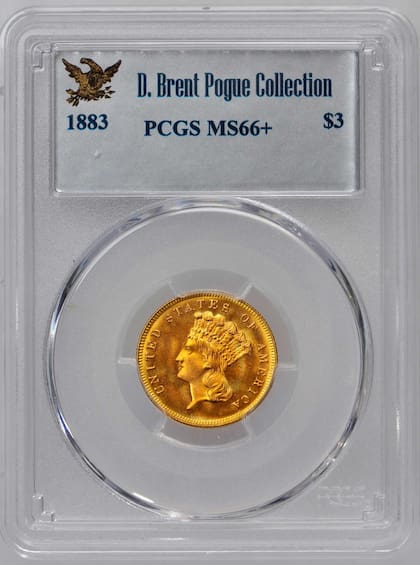 La moneda vendida por US$34.500 contaba con la certificación de MS66+ por PCGS