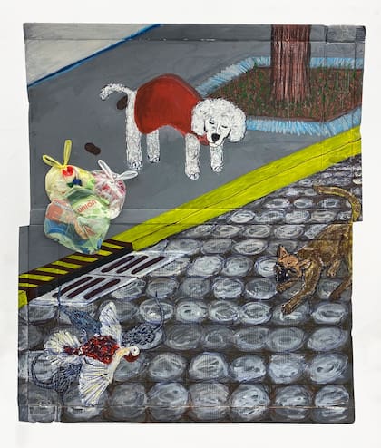 "La muerte de la paz", obra de Cartón Pintado