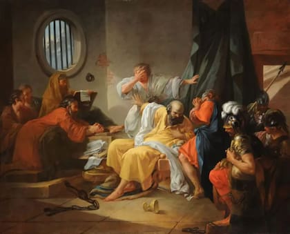 La muerte de Sócrates hizo de la cicuta uno de los venenos más célebres de la historia. (obra del artista Jacques Philippe Joseph de Saint-Quentin)