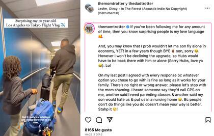 La mujer aclaró que su hijo estuvo con ellos en todo momento