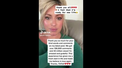 La mujer agradeció el apoyo de sus seguidores