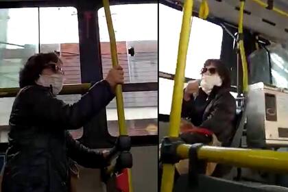 La mujer agravió por varios minutos a la joven que fue defendida por otros pasajeros del colectivo