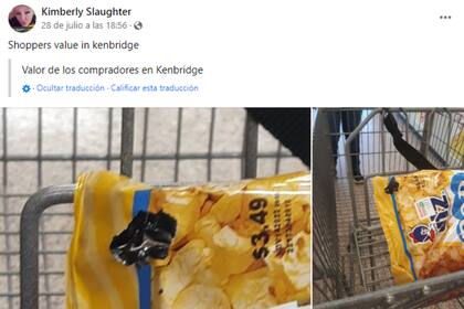 La mujer contó en sus redes sociales la situación que vivió en el interior de un supermercado (Foto Facebook Kimberly Slaughter)