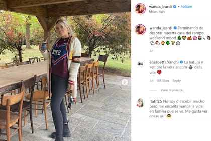 La mujer de Mauro Icardi se encargó de supervisar los avances de la nueva casa de campo en Milán