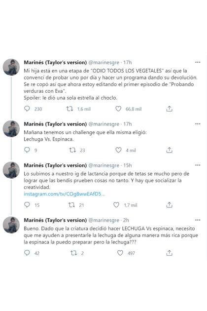 La mujer mostró su creatividad en la red del pajarito