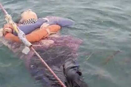 La mujer tenía hipotermia y estaba desorientada