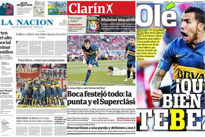 La Nacion, Clarín y Olé: tres diarios y tres criterios distintos para sus fotos de portada