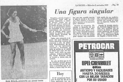LA NACION del 2 de noviembre de 1977, tras la presentación de Richards en Buenos Aires