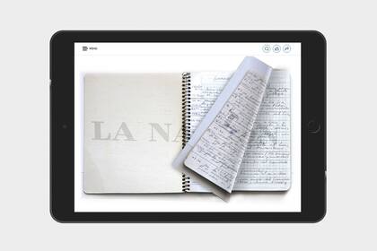 Un flipbook (libro digital) buscó acercar la experiencia de hojear los cuadernos originales