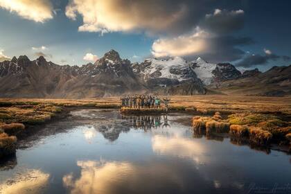 Un taller llevado a cabo en el nevado Huarapasca, en el Parque Nacional Huascarán, en la región de Ancash, Perú