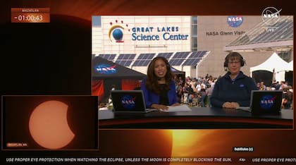 La NASA ya transmite en vivo el eclipse solar total de este lunes 8 de abril