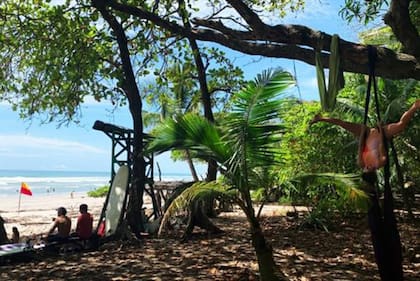 La naturaleza junto a la playa de Santa Teresa es exhuberante.