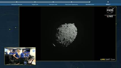La nave espacial DART de la NASA se estrelló contra el asteroide Dimorphos