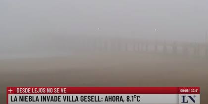 La niebla invade Villa Gesell
