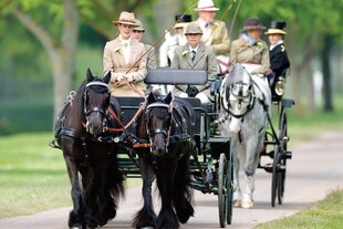La nieta de Isabel II al mando de su carruaje real.
 