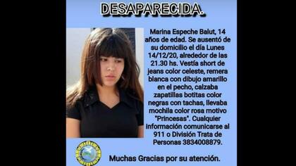 La niña desaparecida en Catamarca