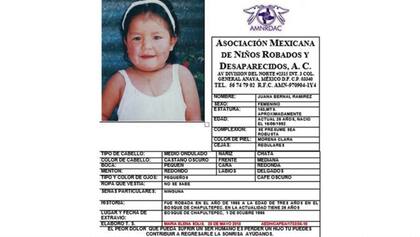 La niña figuraba en la base de la AMNRDAC de niños desaparecidos