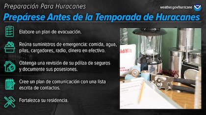 La NOAA emitió una lista de las tareas que deberían hacerse antes del comienzo de la temporada de huracanes
