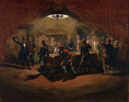 La noche del 20 de mayo de 1810 en casa de don Nicolás Rodríguez Peña, por Guillermo Da Re.