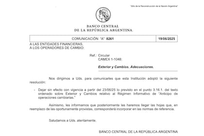 La norma del BCRA