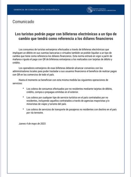 La norma que convalida la ampliación del tipo de cambio diferencial para turistas extranjeros