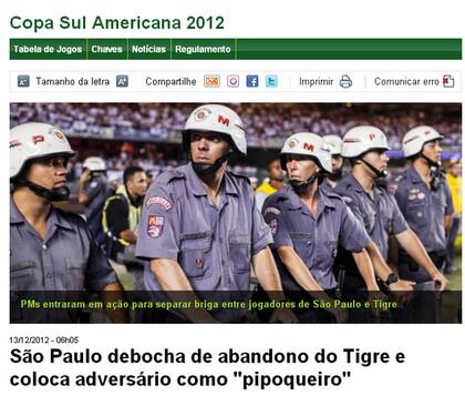 La nota de Folha on line