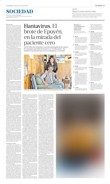 La nota publicada en LA NACION en 2019 tras el brote en Epuyén