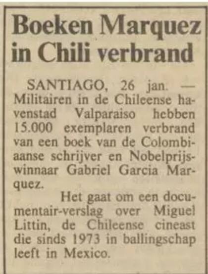 La noticia apareció en el diario neerlandés NCR