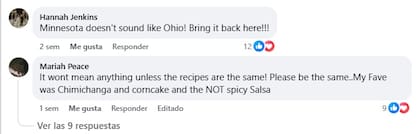 La noticia de la apertura recibió comentarios positivos y críticas por el nuevo menú en redes sociales (Facebook/Chi-Chi's)