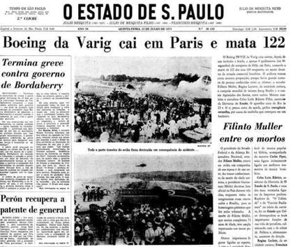 La noticia de la caída del Boeing 707 en París