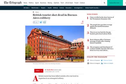La noticia en el diario The Telegraph