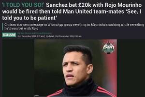 La apuesta de Alexis Sánchez a Rojo por el despido de Mourinho del United