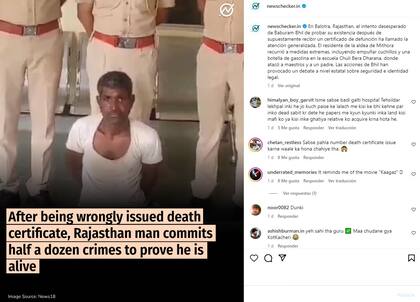 La noticia recorrió el mundo (Foto: Captura Instagram/@newcecker)