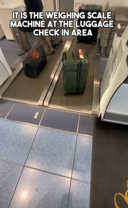 La novedosa manera de pesar el equipaje en Japón