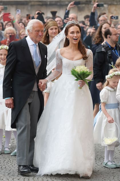 La novia con su padre, Theodorus Evekink.