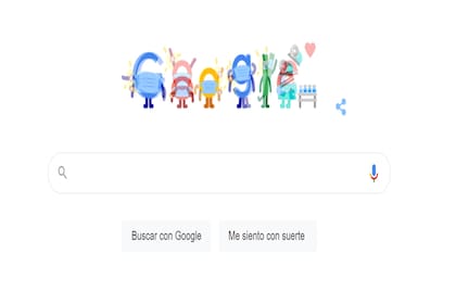 La nueva animación del logo de Google muestra a las letras felices de haber recibido la vacuna contra el Covid-19
