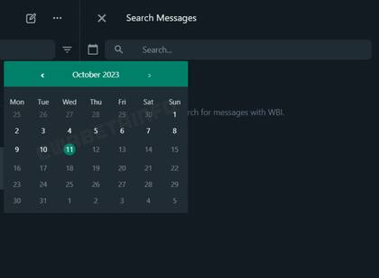 La nueva caja de búsqueda por fecha que sumará WhatsApp Web
