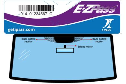 La nueva etiqueta adhesiva se deberá colocar en la zona negra señalada en la imagen