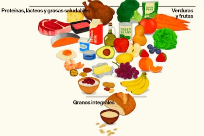 La nueva pirámide alimenticia que presentó el HHS de Estados Unidos