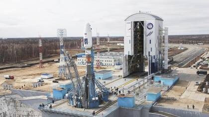 La nueva plataforma de lanzamiento en el cosmódromo Vostochni, a las afueras de Uglegorsk en Rusia