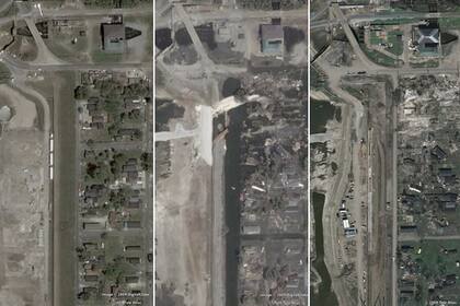 La nueva versión de Google Earth permite que algunas ciudades puedan tener imágenes panorámicas del pasado. En este caso, Nueva Orleáns antes y despues de Katrina