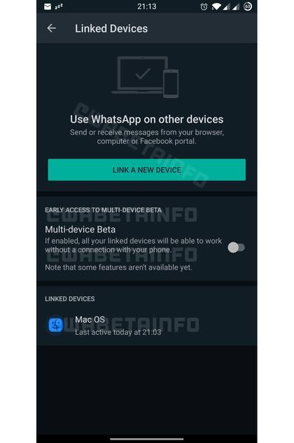 La nueva versión de Whatsapp permitirá usar varias instancias en simultáneo aún si el teléfono original está apagado o desconectado, según adelantó WABetaInfo