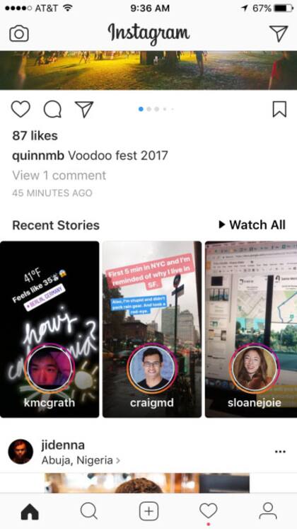 La nueva vista de las Historias de Instagram en el listado de publicaciones