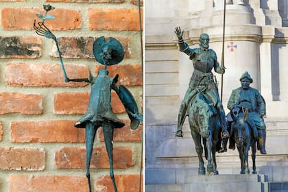 A obra de Miguel Cervantes é homenageada com estátuas instaladas em diversas partes do mundo.