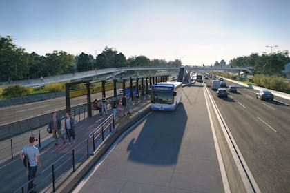 La obra que incorpora un carril exlcusivo para transporte público